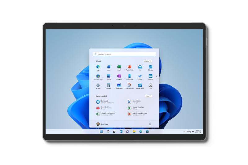 Tableta iar modificata Microsoft Surface Pro 8 LTE platinum, 13