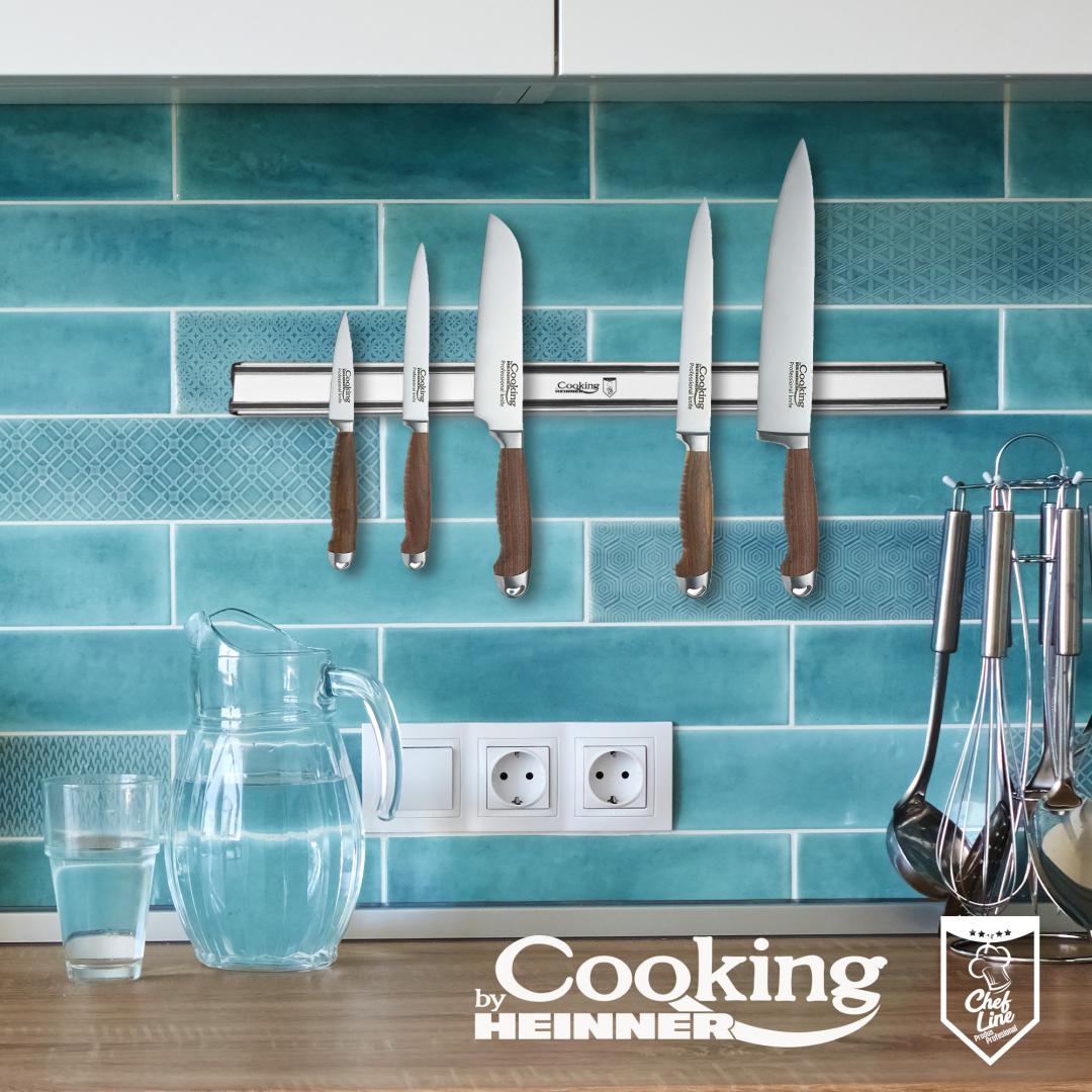 SUPORT MAGNETIC PENTRU CUTITE 61.5X4.5X1.9CM, ALUMINIU, CHEF LINE, COOKING BY - imagine 4