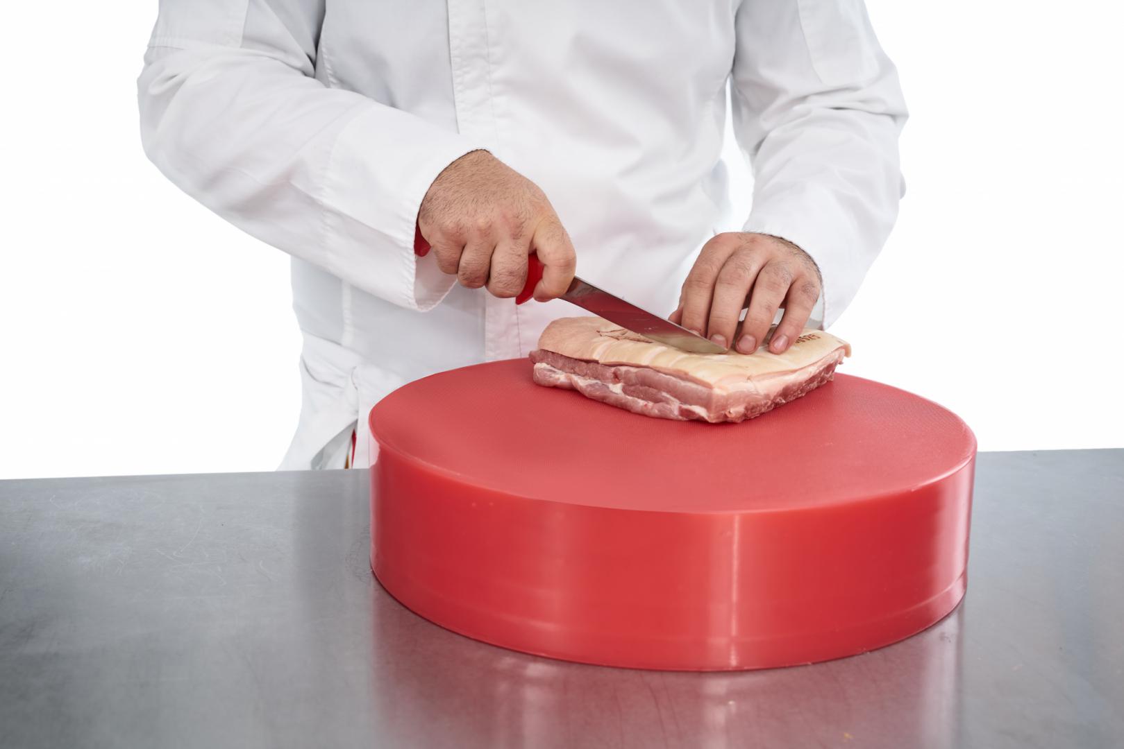 CUTIT DEZOSAT PROFESIONAL 18 CM, ROSU, CHEF LINE, COOKING - imagine 5