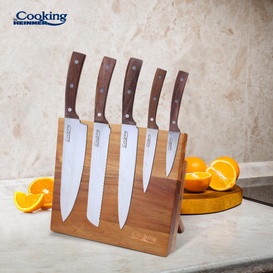 SET CUTITE BUCATARIE 6 PIESE,DAMASCUS STYLE, COOKING BY HEINNER - imagine 4