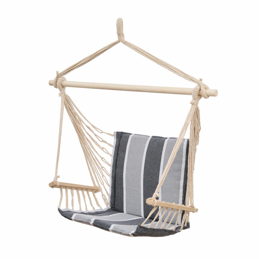 HR HAMAC SUSPENDAT BLACK&WHITE 94X50CM - imagine 2