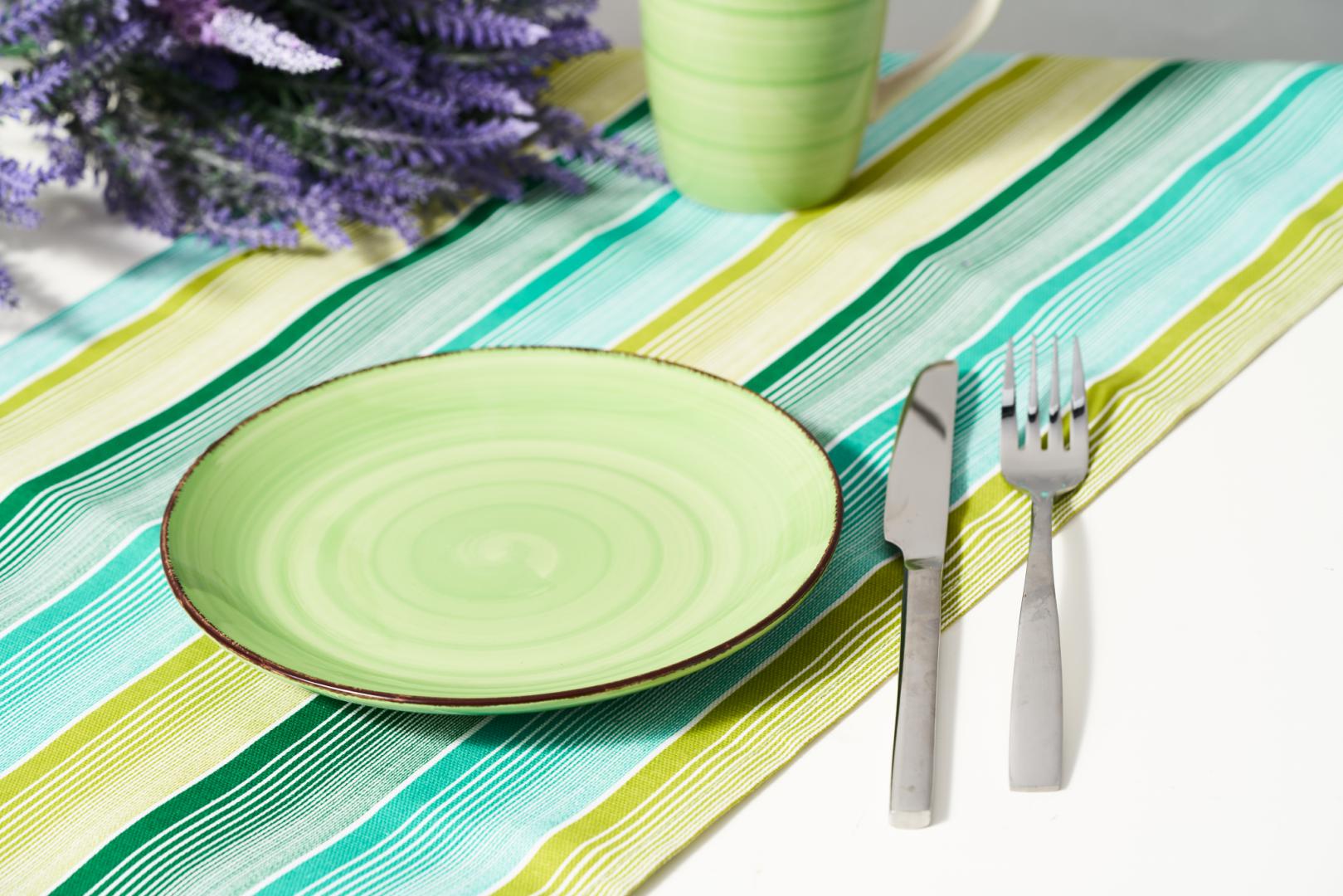 SET 6 FARFURII DESERT, CERAMICA 19 CM, GALA GREEN, ART - imagine 4