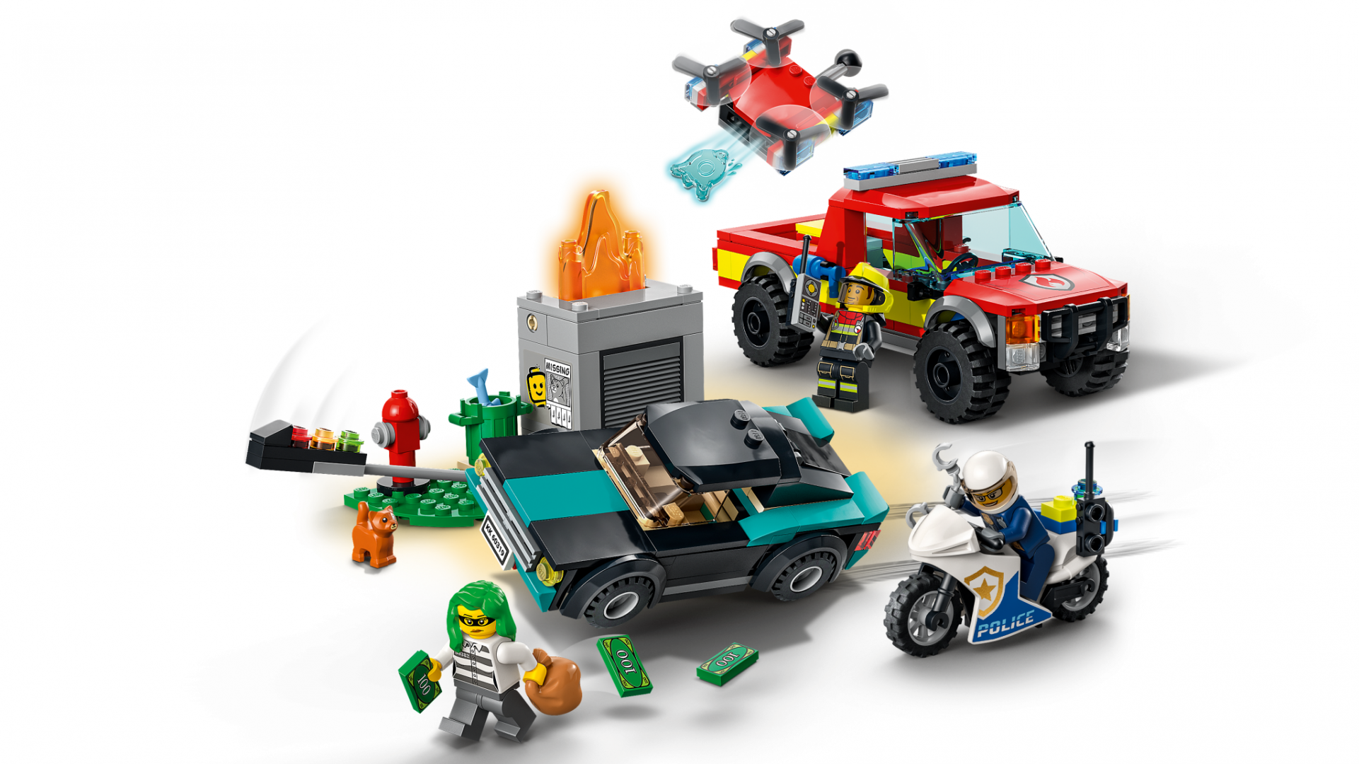 INCENDIU SI URM. POLITISTA, LEGO 60319 - imagine 2