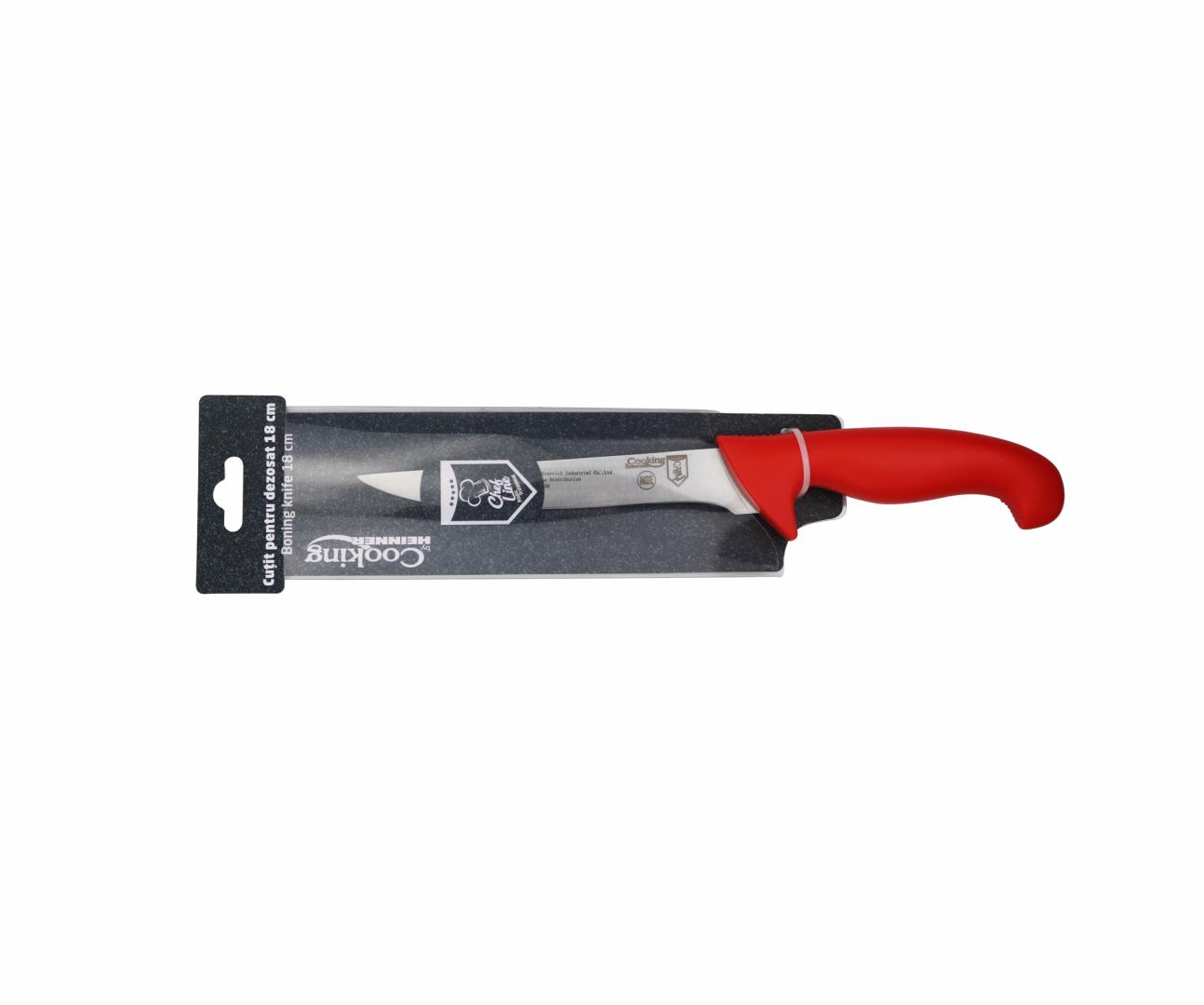 CUTIT DEZOSAT PROFESIONAL 18 CM, ROSU, CHEF LINE, COOKING - imagine 4