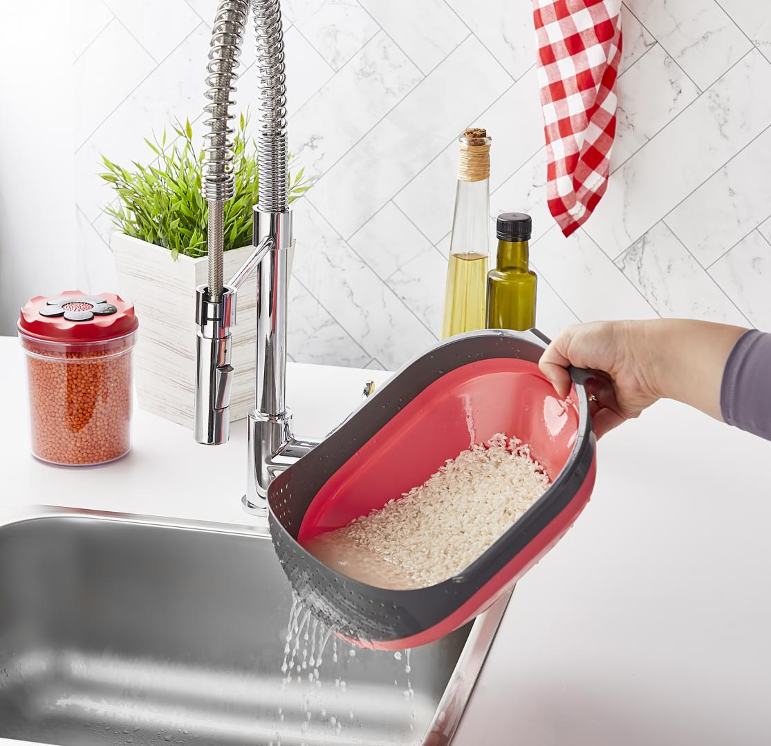 STRECURATOARE PLIABILA PENTRU OREZ/ FASOLE/ MAZARE 27.5 X 23 CM, - imagine 3