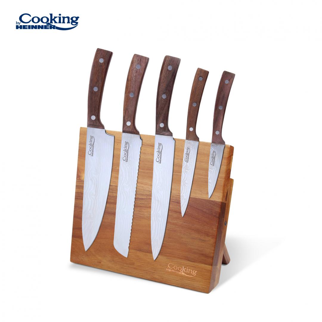 SET CUTITE BUCATARIE 6 PIESE,DAMASCUS STYLE, COOKING BY HEINNER - imagine 5