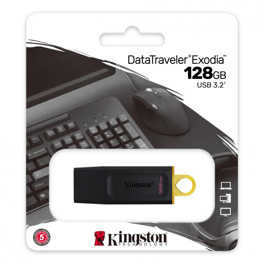Memorie USB Flash Drive Kingston 128GB Data Traveler Exodia, USB - imagine 3