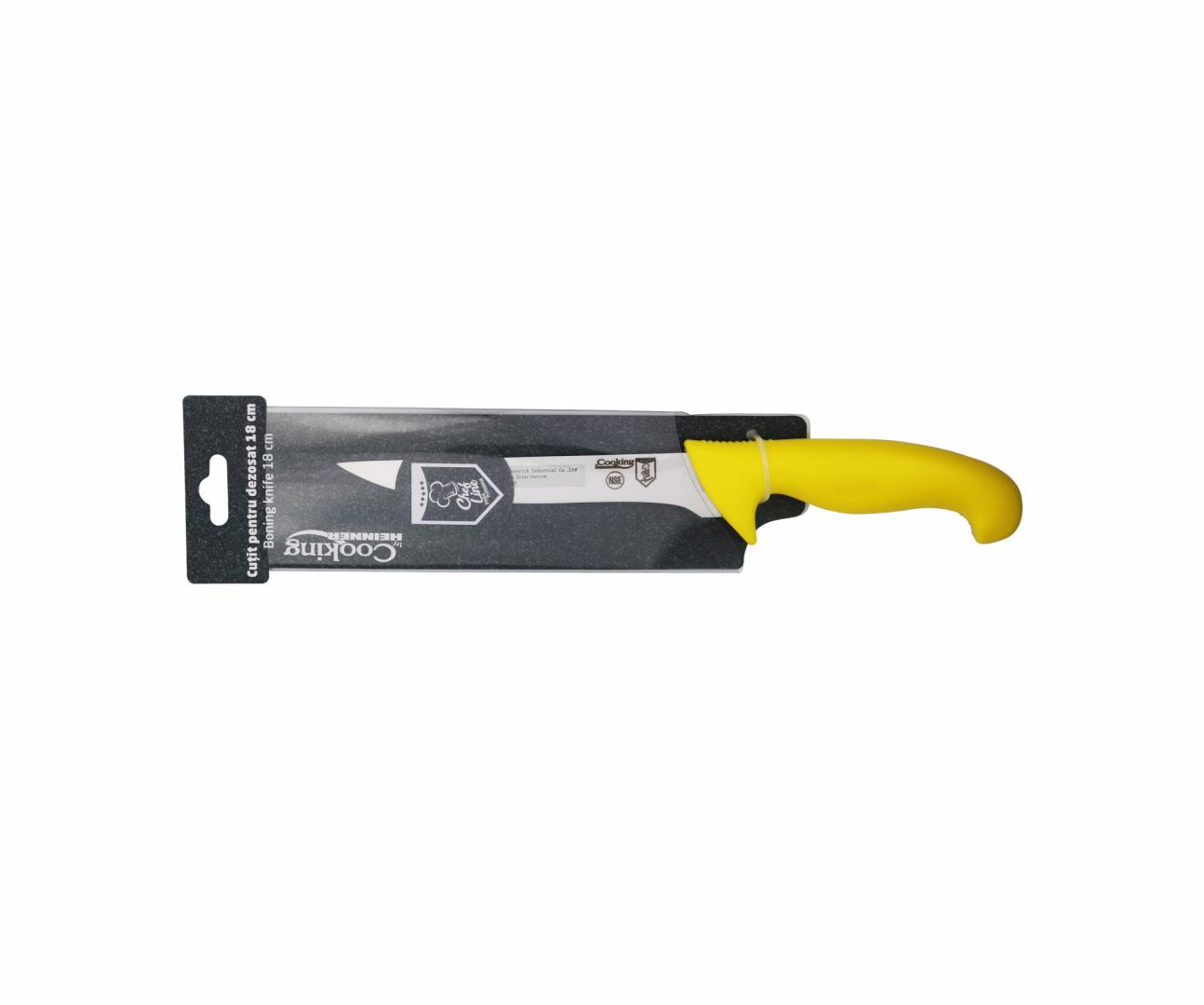 CUTIT DEZOSAT PROFESIONAL 18 CM, GALBEN, CHEF LINE, COOKING BY - imagine 4